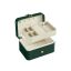 Watch box 11x16x8cm., dark green/beige