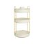 Cosmetic organizer 23x23x46cm., white/gold color