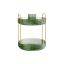 Cosmetic organizer 23x23x31cm., green/gold color