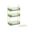 Cosmetic organizer 30.5x16.8x48cm., green/gold color