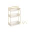 Cosmetic organizer 30.5x16.8x48cm., white/gold color