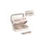 Jewelry case 22x12x12cm., white/gold/cream color