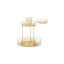 Transparent cosmetic organizer 25.2x25.2x29cm., gold color