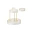 Cosmetic organizer 25.2x25.2x29cm., white/gold color