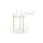 Transparent cosmetic organizer 25.2x25.2x29cm., gold color
