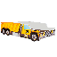 Children's bed Riko with mattress 146 cm x 74 cm x 38 cm, sand truck