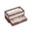 Watch box 18x35.2x16cm., brown/white