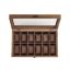 Watch box 21x35x8.5cm., brown