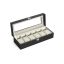 Watch box with glass cover, black