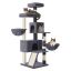 Домик-когтеточка FEANDREA PCT006G02, 2 домика, Серый, 55 × 174 × 55 см