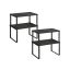 Set of 4 kitchen shelves, black
