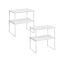 Set of 4 kitchen shelves, white