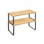 Set of 2 kitchen shelves, light brown/black