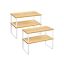 Set of 4 kitchen shelves, white/light brown