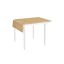 Dining table 78x120x76.2cm., light brown/white