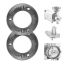 Tarcze szlifierskie żeliwne VEVOR MP-03G, 2 szt., 150 × 150 × 5 mm