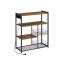 Kitchen shelf 35x80x93.5cm., brown/black