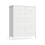Komoda SONGMICS LGS124BH04, 8 szuflad, biała, 76,7 × 95,2 × 30 cm