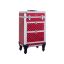 Cosmetic suitcase on wheels, red