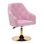 Cosmetic chair 4Rico QS-BL14G, 360° swivel, Pink/gold