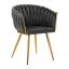 Cosmetic chair 4Rico QS-GW06G, gray/gold