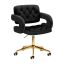 Cosmetic chair 4Rico QS-OF213G, Black and gold