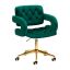 Cosmetic chair 4Rico QS-OF213G, Green and gold
