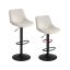 VASAGLE vanity stool, height-adjustable, 360° swivel, White, 46.5 × 108 × 43 cm