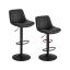 VASAGLE vanity stool, height-adjustable, 360° rotatable, Black, 46.5 × 108 × 43 cm