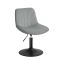 VASAGLE vanity stool, with backrest, Gray, 47 × 77.5 × 43 cm
