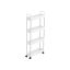 4-tier niche shelves on casters, white, color