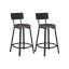 Bar stool set 39x39x82cm., black