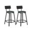 Bar stool set 39x39x82cm., black