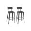 Set of 2 bar stools 45.4x45.4x102.2cm., black