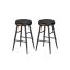 Set of 2 bar stools 49.5x49.5x63cm., black