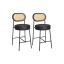 Bar stool set 48.2x45.7x92cm., black