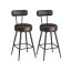 Set of 2 bar stools 54x54x91cm., black