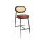 Bar stool set 89x44.5x27.5cm., black/brown