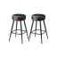 Set of 2 bar stools 54x54x65cm., black