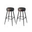 Set of 2 bar stools 56x56x76cm., black