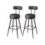Set of 2 bar stools 57x57x101cm., black