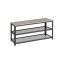 Hallway bench 30x100x45cm., black/light brown