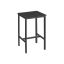 Bar table with steel frame 60 x 60 x 92 cm, wood imitation black