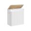 Natural colored laundry basket with 3 compartments