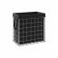 Laundry basket 110L., black/silver color