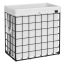 Laundry basket 110L, black and white