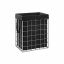 Laundry basket 90L., black/silver color