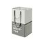 Laundry basket with 2 compartments in dark gray