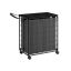 Laundry basket on wheels 90L., black/white