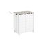 Laundry basket on wheels 110L., white/gray